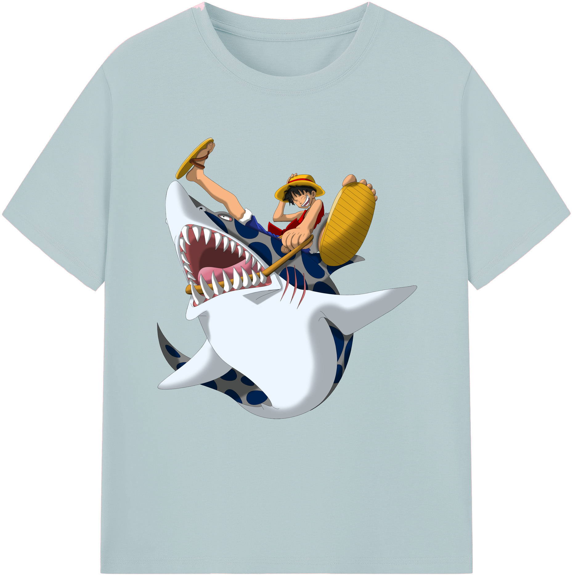 ワンピース モンキー・D・ルフィ ONE PIECE Monkey D. Luffy 綿100％半袖Tシャツ（フロントプリント）